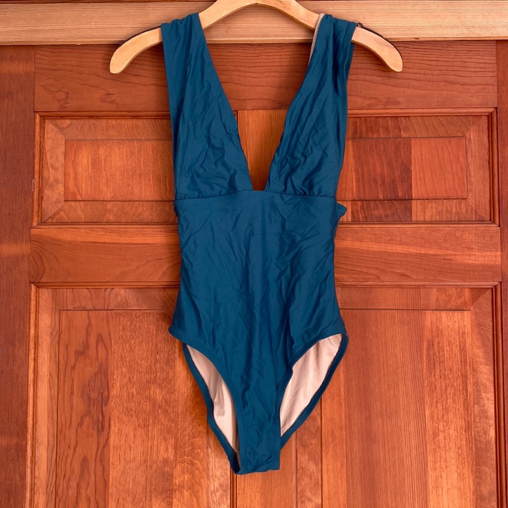 Teal j crew one piece